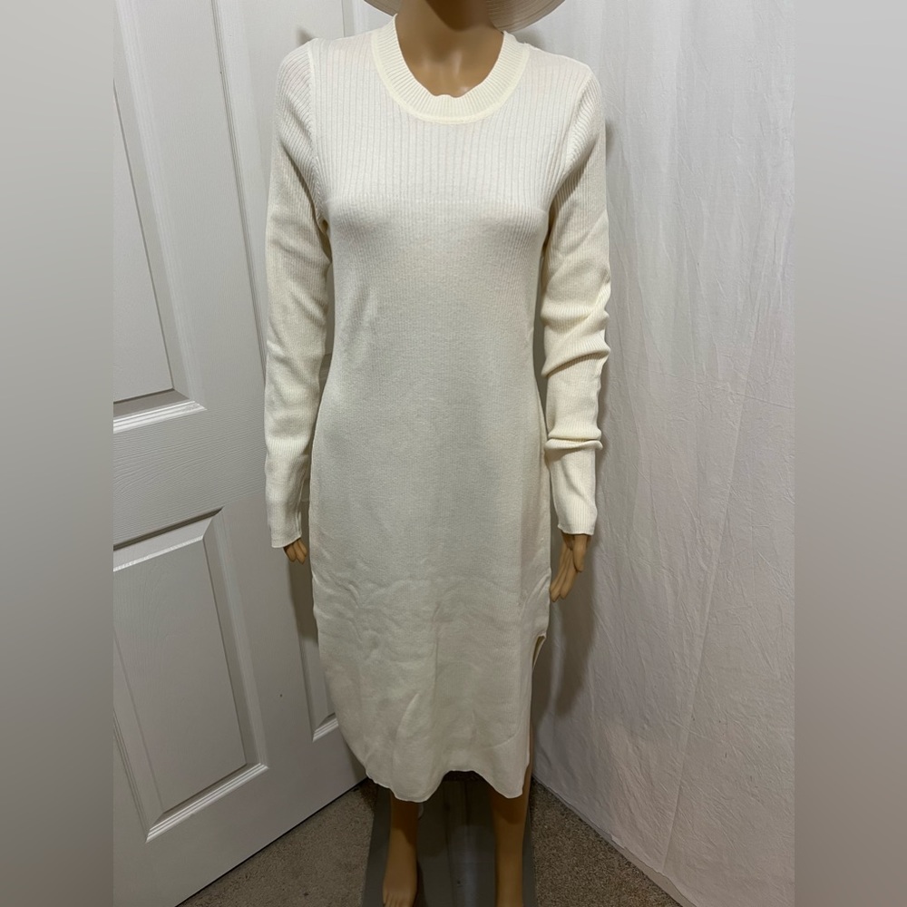 Free Assembly Women’s Mixed Rib Sweater Midi Dress
